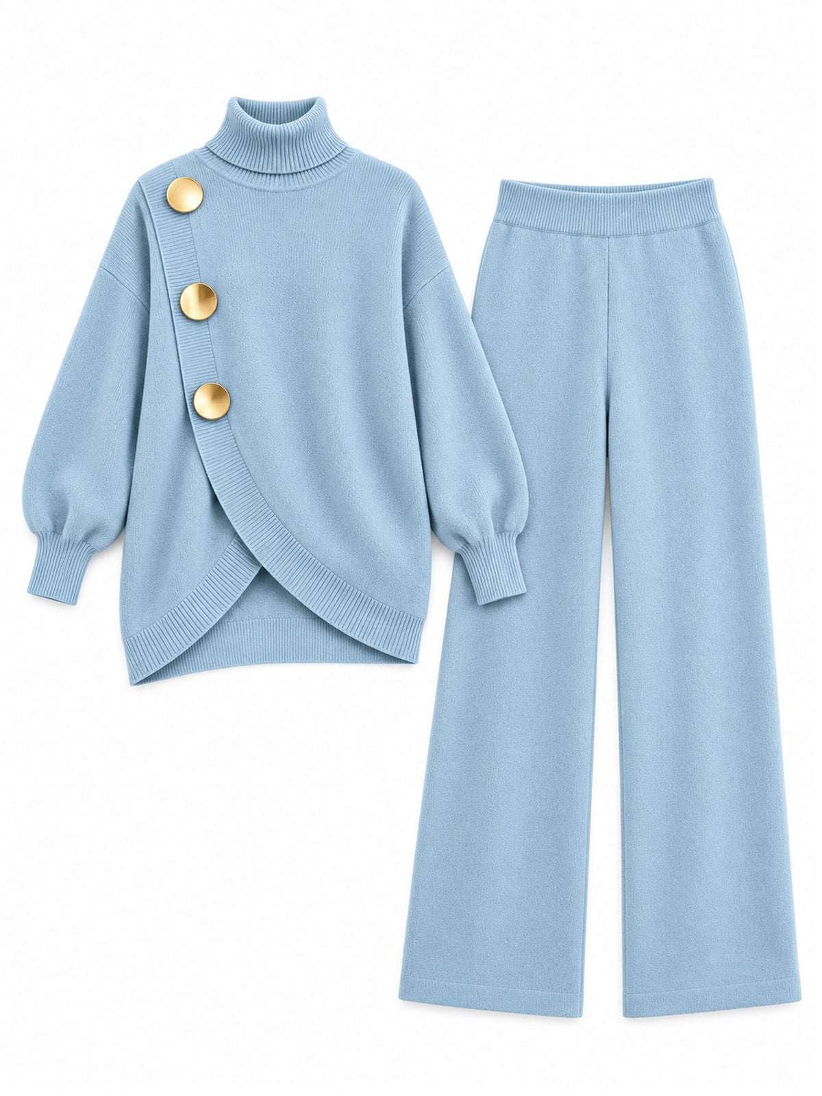 Elegant Sweater & Wide-Leg Pants Set
