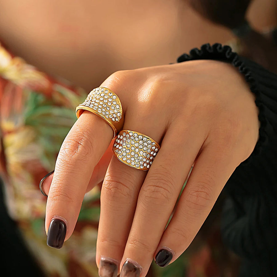 Zira Pavé Ring & Earrings Set