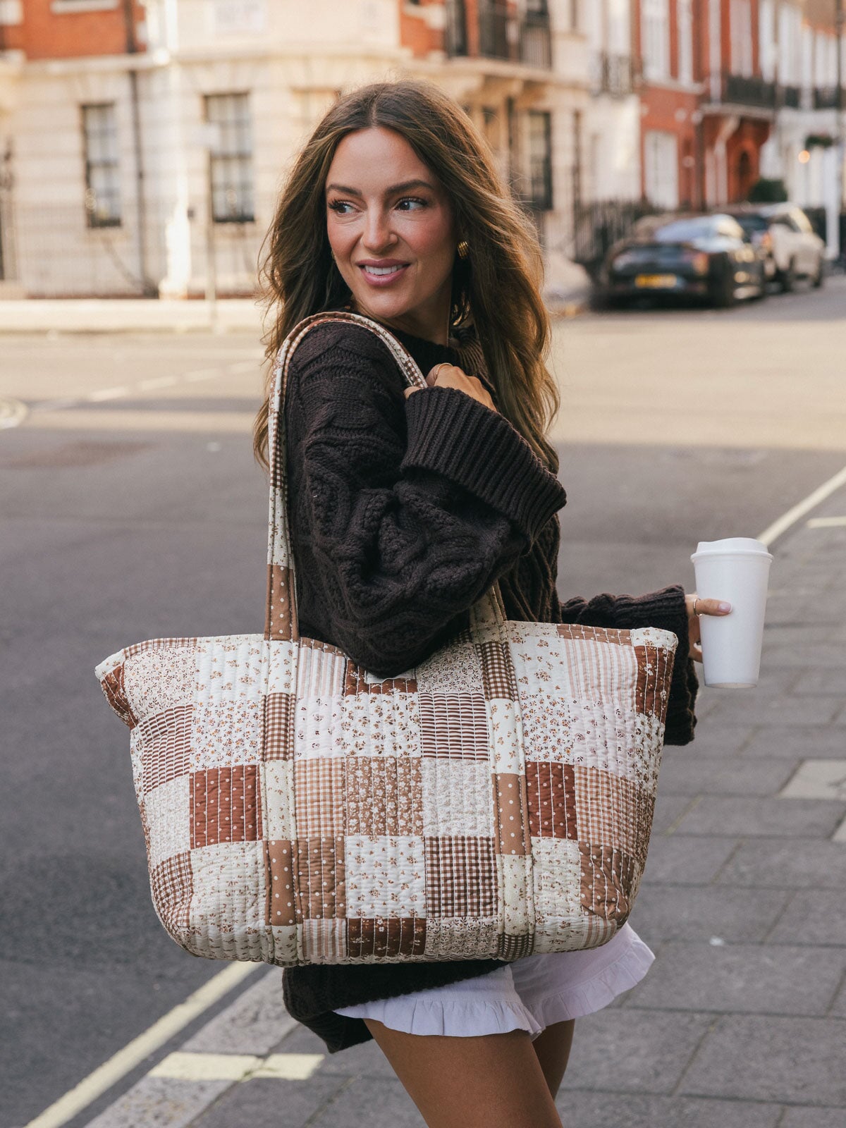 Daydreamer Tote Brown Patchwork