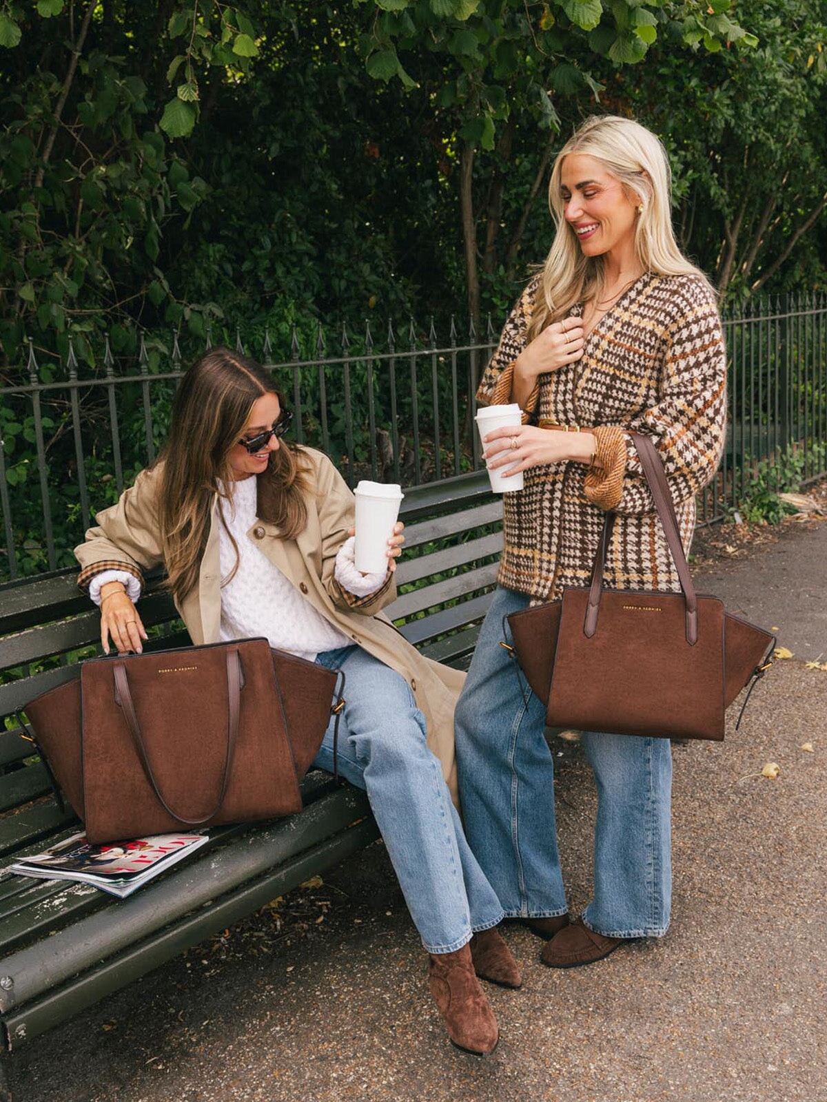 Avenue Tote Espresso Suede