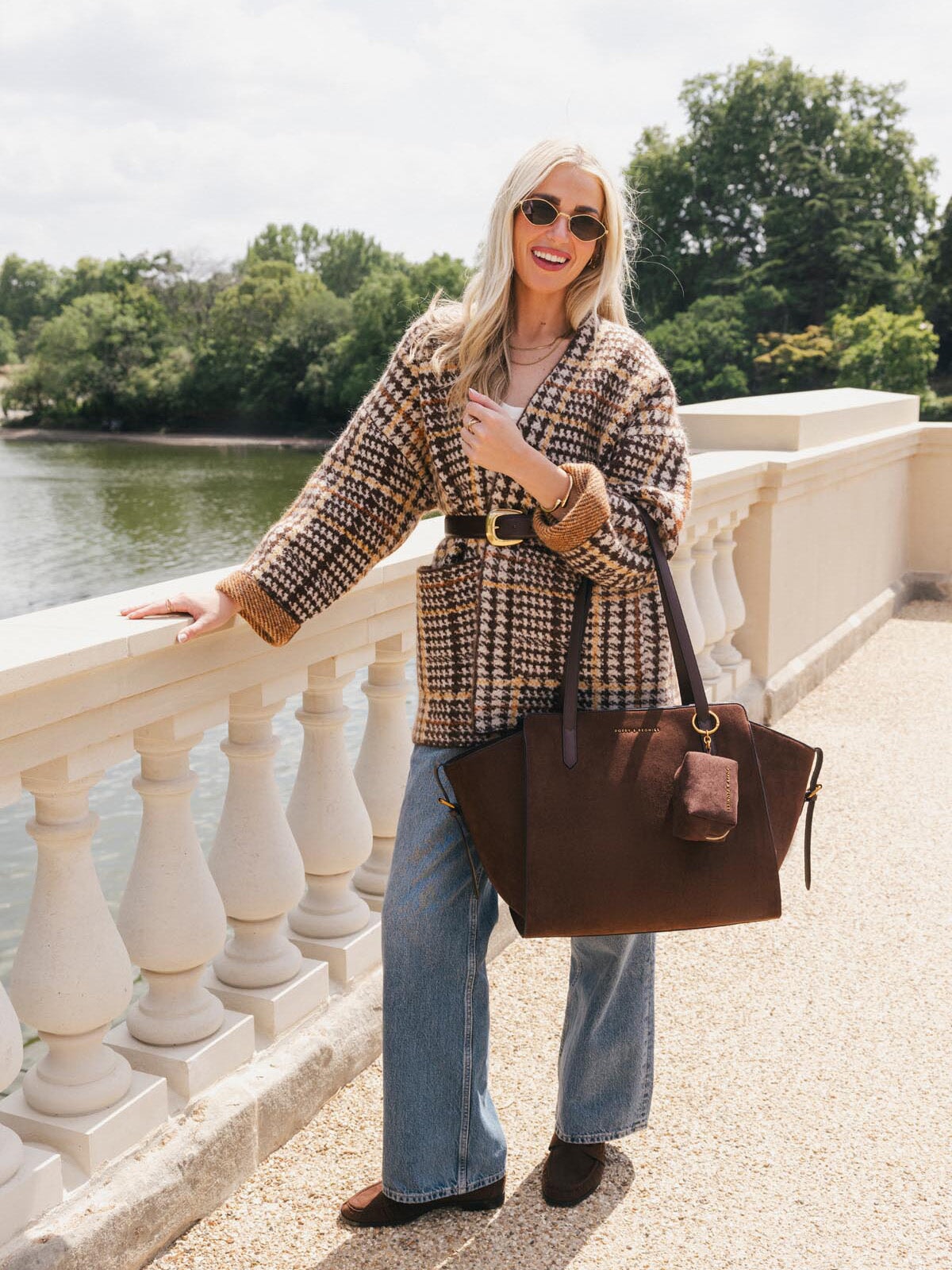 Avenue Tote Espresso Suede