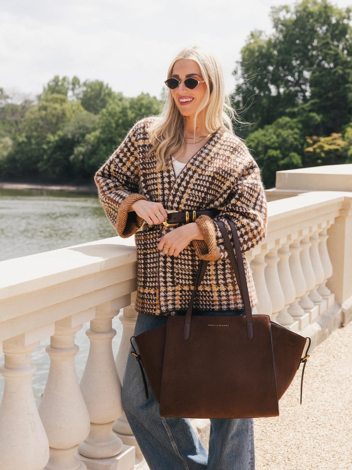 Avenue Tote Espresso Suede