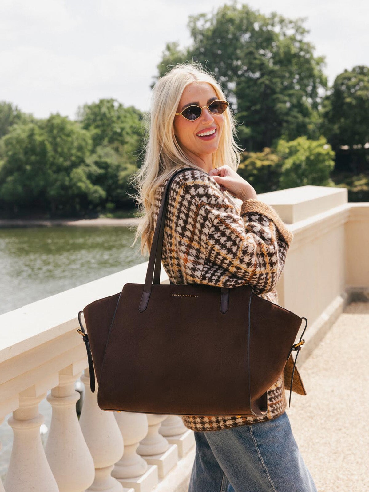 Avenue Tote Espresso Suede