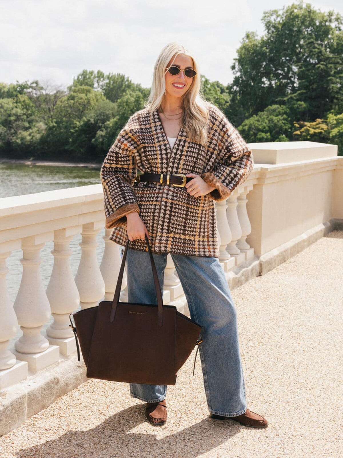 Avenue Tote Espresso Suede