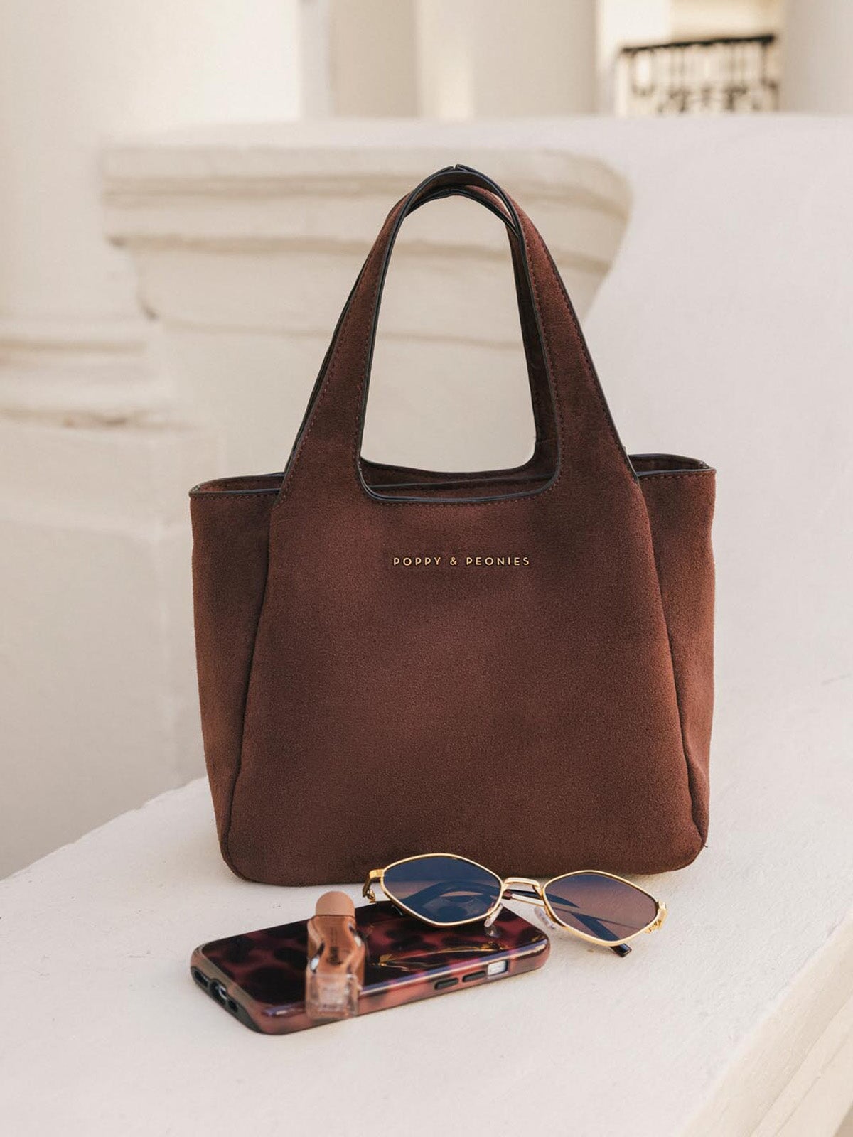 The Pick Me Up Tote Espresso Suede