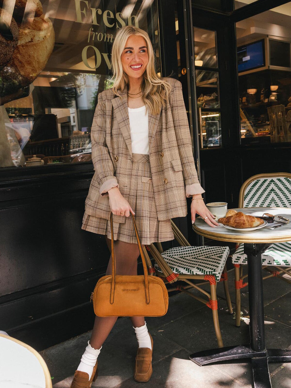 The Friday Satchel Cognac Suede