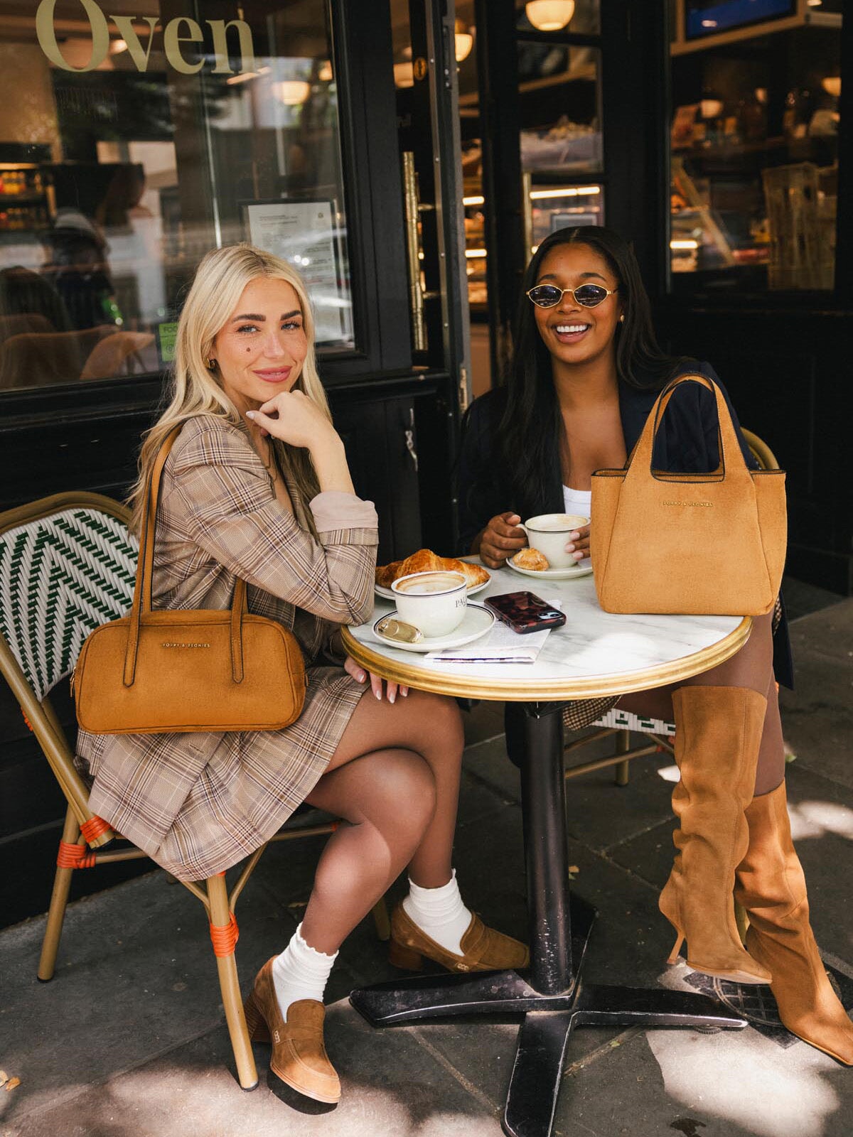 The Friday Satchel Cognac Suede