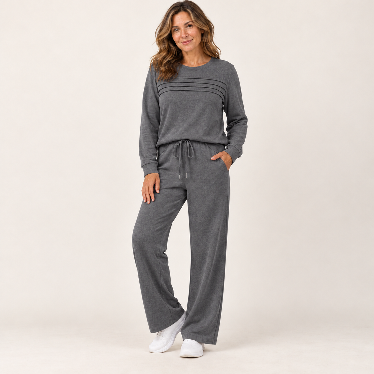 Relaxed Crew Neck Top & Pants Set