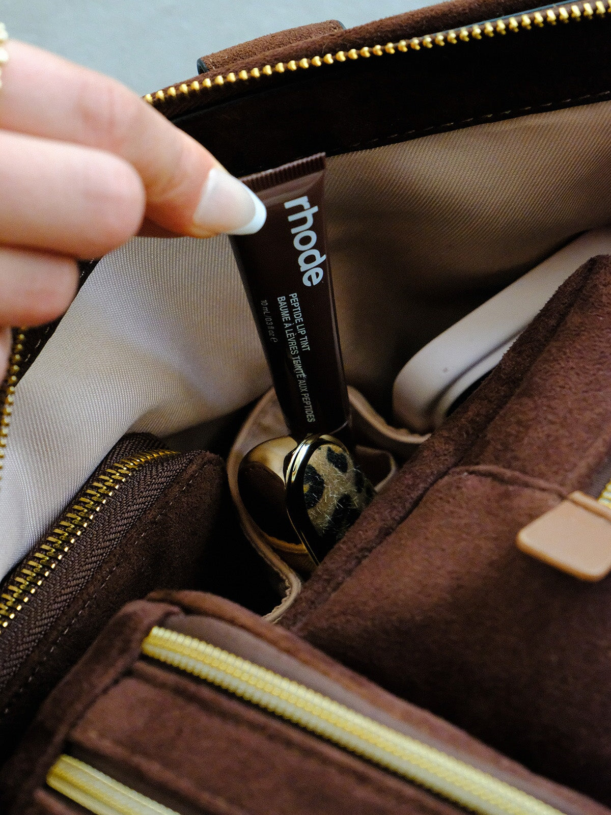 Mini Avenue Tote Espresso Suede