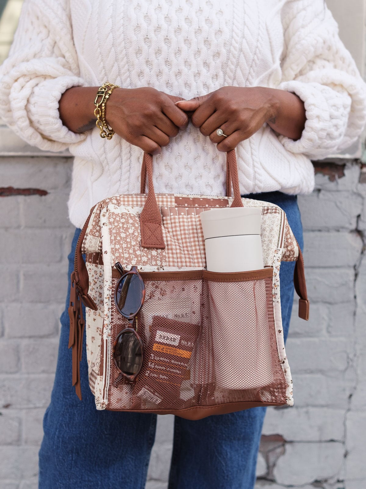 The Lunch Bag Brown Patchwork