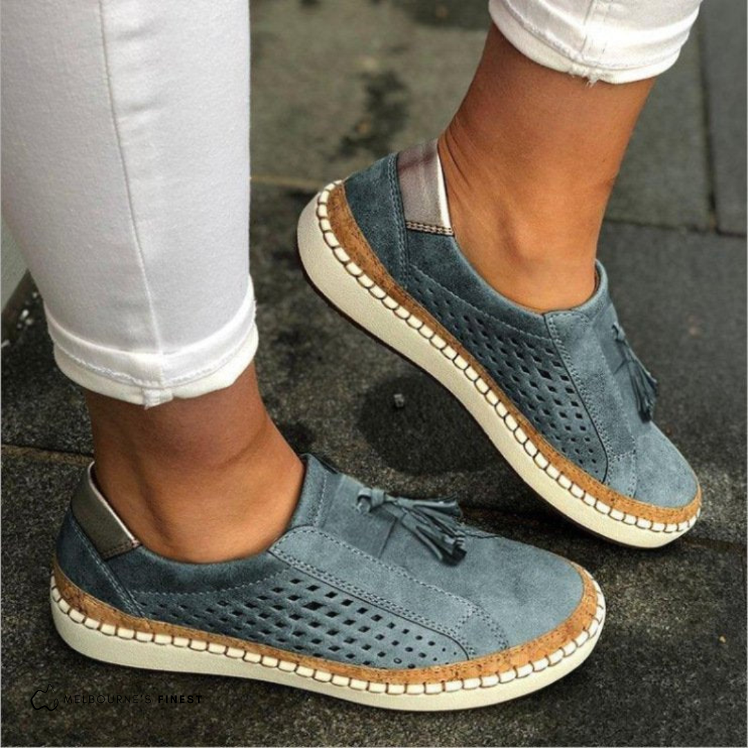 Claire - Perforated Slip-On Shoes