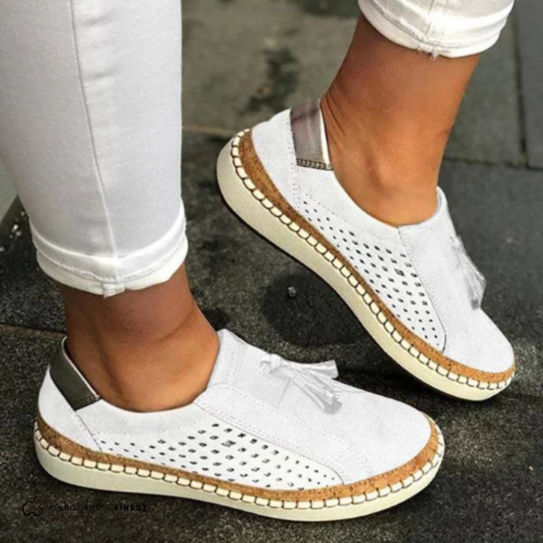 Claire - Perforated Slip-On Shoes