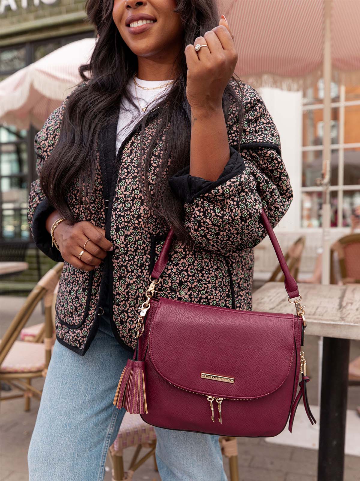 DOWNTOWN CROSSBODY berry