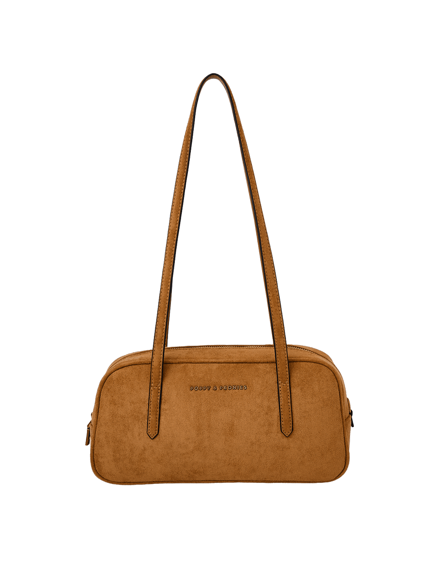 The Friday Satchel Cognac Suede