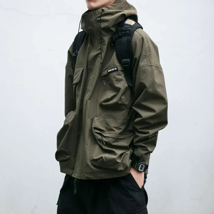 Ward -  Multi-Pocket Hooded Windbreaker Jacket
