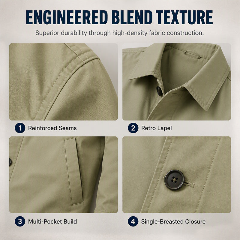Waterproof Mid-Length Trench Coat