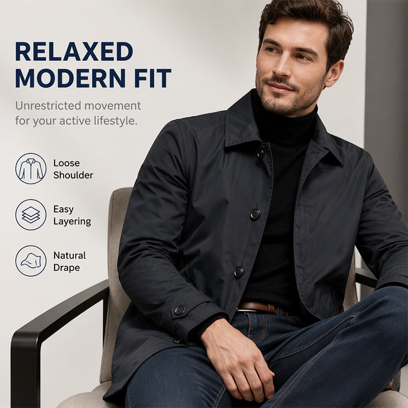 Waterproof Mid-Length Trench Coat