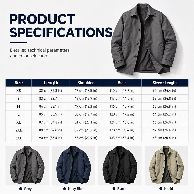 Waterproof Mid-Length Trench Coat