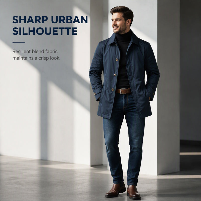 Waterproof Mid-Length Trench Coat